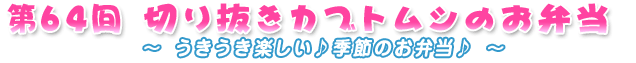 第64回♪切り抜きカブトムシのお弁当♪